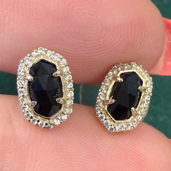 Kendra Scott Jewelry - Kendra Scott Cade Stud Earrings – Black Opaque Glass & Gold